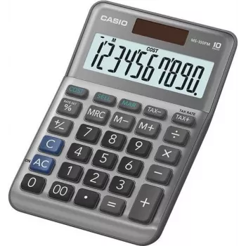 Põhikalkulaator Casio MS-100FM lauaravuti 10 numbrit hall