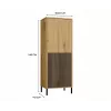 KAMARO 2DK õhuke/GŁ tamm ARTISAN DISPLAY CABINET
