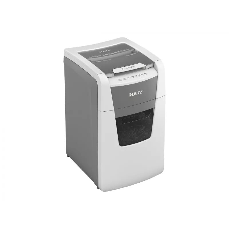 Leitz IQ Autofeed Office 150 automaatne paberihundi P4, ristlõikega purustamine, 22 cm, 4 x 30 mm, 44 L, 350 lehte, 55 dB