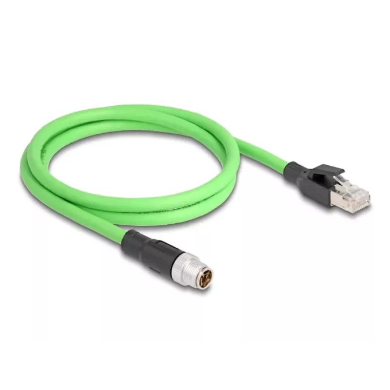Võrgukaabel DeLOCK M12-kaabel X-kodeeritud 8-pin isane RJ45 isasele PUR (TPU) 1 m