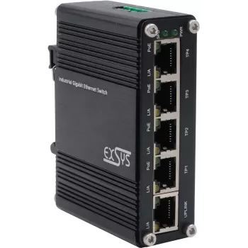 Ethernet PoE lüliti Exsys EX-62020POE — Mini 5-pordiline 5×10/100/1000Tx