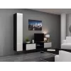Cama suletud Kapp VIGO '180' 180/40/30 valge/must läikiv