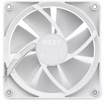 NZXT korpuse ventilaator F120 RGB 120 mm valge, 4-kontaktiline, 1800 p/min, 50,18 CFM, 18 LED-iga