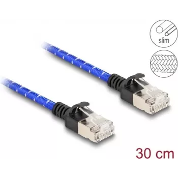 Võrgukaabel DeLOCK RJ45 Cat.6A 0.3m Sinine