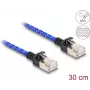 Võrgukaabel DeLOCK RJ45 Cat.6A 0.3m Sinine