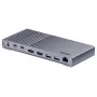 Dokkimisjaam Unitek USB4 40Gb/s 14‑ühes — USB-C, 3× USB 10Gbps, 2× USB 5Gbps, 2× HDMI, RJ45, PD koos 120W toiteadapteriga