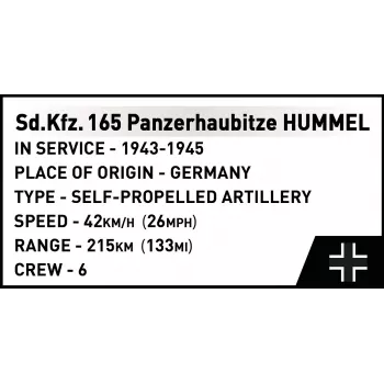Ehituskomplekt Cobi Panzehaubitze Hummel 1118 osa mudelikomplekt