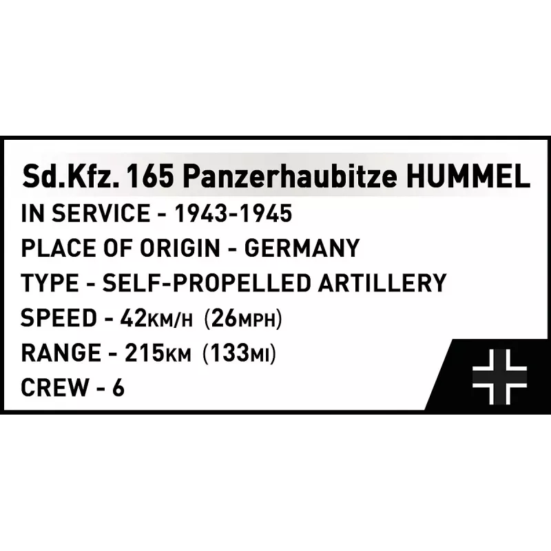 Ehituskomplekt Cobi Panzehaubitze Hummel 1118 osa mudelikomplekt