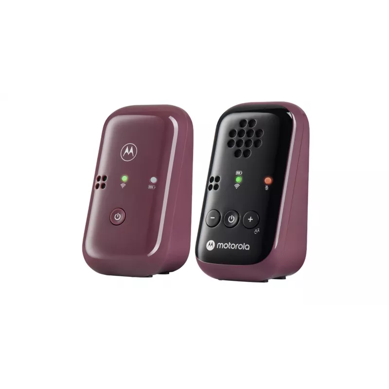 Motorola | Reisimikrofoniga beebimonitor | PIP12 | Kristallselge HD-heli; 10 tundi aku tööiga; Kaasaskantav magnetiline disain lülitab seadmed automaatselt välja | Burgundia