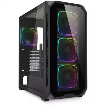 PC-ümbrise Sharkoon AK5G RGB Midi Tower must