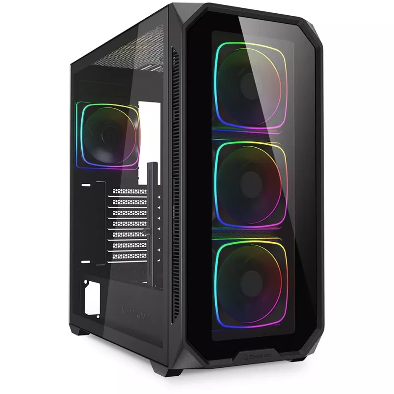 PC-ümbrise Sharkoon AK5G RGB Midi Tower must