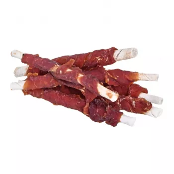 Koerte maiused PETITTO Duck Kebab 500 g — pardimaitselised pehmed treeningupalad, 64% valku, 3% rasva, gluteeni- ja suhkruvabad