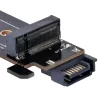 Silverstone SST-ECM28 M.2/SATA adapterkaart, PCIe 4.0, 1x M-Key, 1x SATA