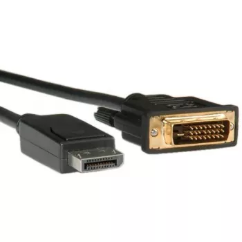ROLINE - Videokaabel - DisplayPort (M) - DVI-D (M) - 1 m (DisplayPort 1.1) - pöidlakruvid - must (11.04.5771)