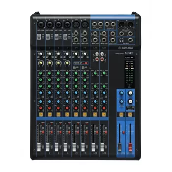 Helipult YAMAHA MG12 12-kanaliline, 24-bitine DSP, 192 kHz diskreetimissagedus, 48 V fantoomtoide