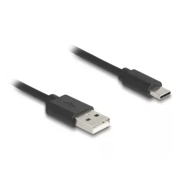 DeLOCK USB-kaabel USB 2.0 0,75 m USB A USB C Must 90368