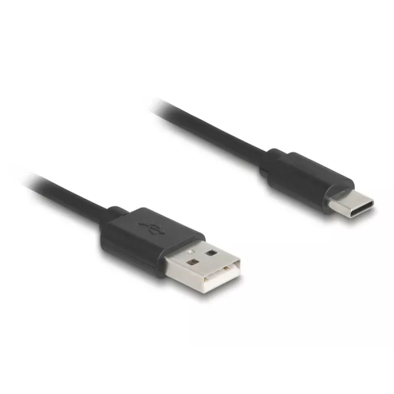 DeLOCK USB-kaabel USB 2.0 0,75 m USB A USB C Must 90368