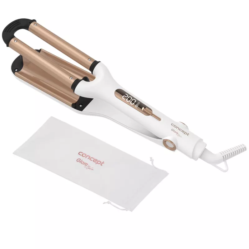 Juuksekrunnija Concept GLAM Style KT2140 — 100 W, 120–200°C, 9 kuumustaset, 1,8 m pöörlev juhe, kuldne