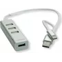 ROLINE 14.02.5037 Liidesejaotur USB 2.0 480 Mbit/s Hõbedane - Valge (14.02.5037)