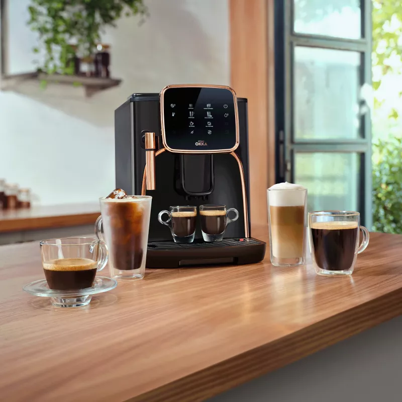 Okka Espresso Pro, täisautomaatne must/pruun, 1450 W