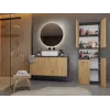 Vannitoa hoiukapp Top e Shop NEL 1K DK ANT/ART KP — Grafiit/tamm, vabalt seisev, 5 riiulit, 600×300×1740 mm