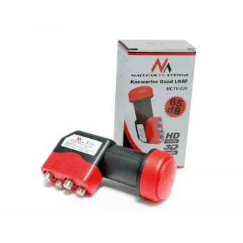 LNB QUAD MACLEAN MCTV-629 65 dB – satelliit-LNB nelja väljundiga, madal mürategur