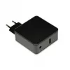Sülearvuti toiteadapter IBOX IUZ65WA, AC-DC automaat 100–240V → 18.5–20.5V, 65W, 1×USB, must