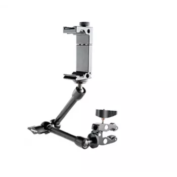 Nutitelefoni kinnitus deeper ITGAM0026 süsta ja paadi jaoks — alumiinium, reguleeritav nurk, C-klamber kuni 41 mm, telefoni vahekaugus 65–95 mm