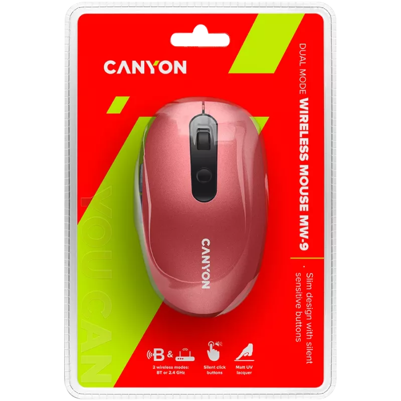 CANYON hiir MW-9 kahe režiimiga juhtmevaba punane