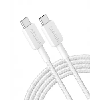 USB-C – USB-C kaabel Anker 322 — 1,8 m, valge
