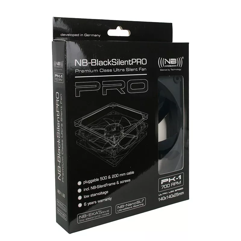 Ventilaator Noiseblocker BlackSilentPro PK1 14 cm 700 RPM 49 m³/h