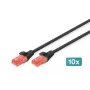 Võrgukaabel Digitus CAT 6 U/UTP 0,5 m RJ-45 must