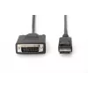 ASM AK-340301-030-S ASSMANN Kaabel Displayport 1.1a lukuga Type DP/DVI-D (24+1) M/M Must 3m