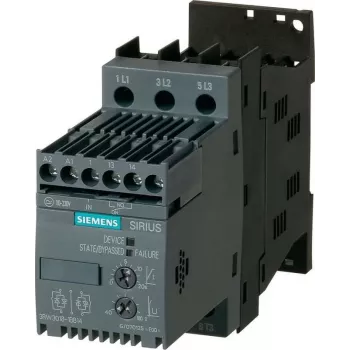 Siemens pehmekäiviti mootori võimsus 400 V juures 7,5 kW mootori võimsus 230 V juures 4 kW 400 V/AC nimivool 17,6 A 3RW3018 (3RW3018-1BB14)