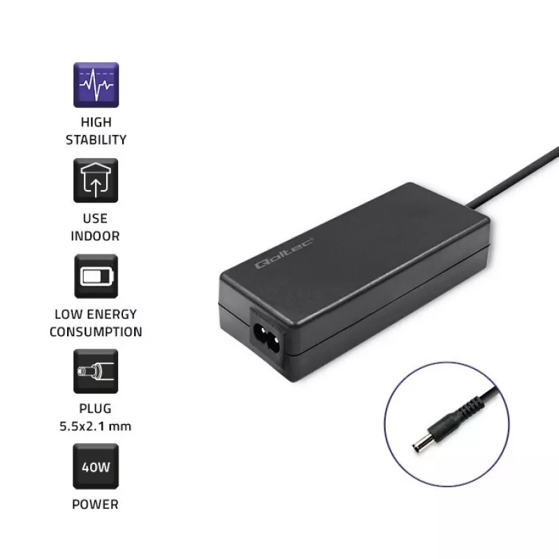 AC toiteadapter 40W 12V, 3,33A, 5,5x2,1