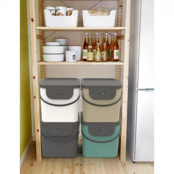 Jäätmemahuti rotho Albula 40 L ristkülikukujuline plast, roheline, 40 L, 400×358×340 mm