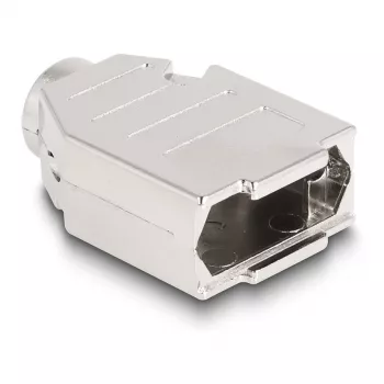 Kaabli kaitseümbris DELOCK D-Sub Housing 9 kontaktiga (isas-/emaspistik) hõbedane plastik, 31×46×16 mm