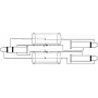 Adapterkaabel Omnitronic 3,5 mm kuni 2×6,3 mm, 6 m, must