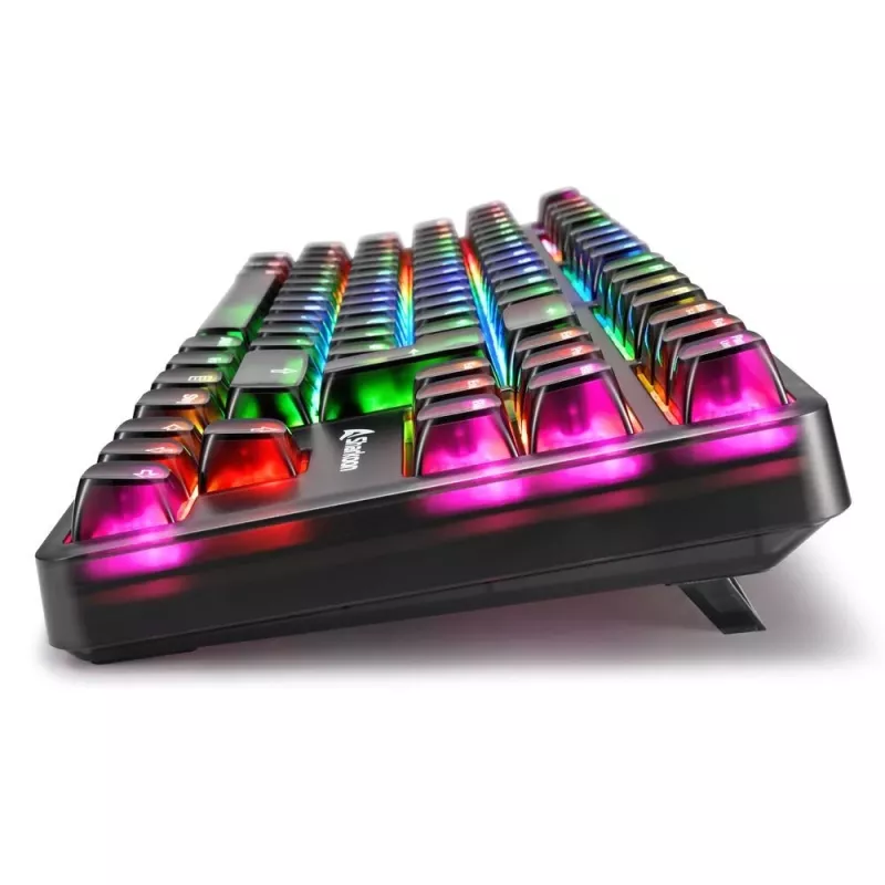 Mehaaniline mänguklaviatuur Sharkoon Crystal Shark Must DE RGB-valgustusega
