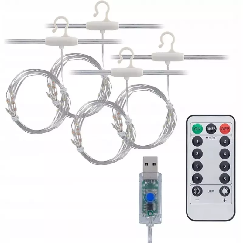 LED-kardin Extralink KURTYNA LED 3x3 kaugjuhtimispuldiga (mudel EX.73172)