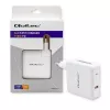 Qoltec GaN laadija FAST 108W | 5-20V | 3-4.7A | USB C | Valge