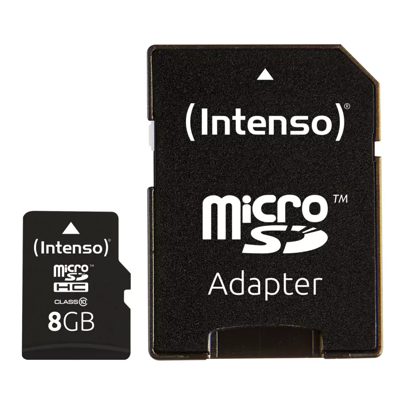 MÄLU MICRO SDHC 8GB C10/W/ADAPTER 3413460 INTENSO