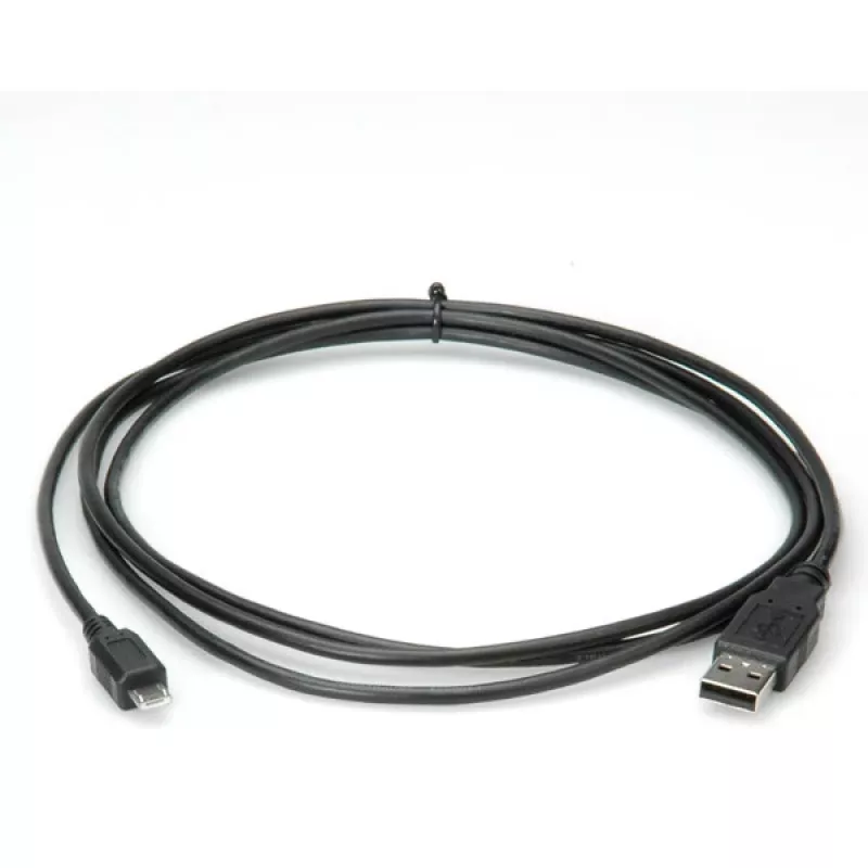 USB 2.0 kaabel ROLINE 11.02.8755 3,0 m, tüüp A-pistik - mikro-USB B-pistik