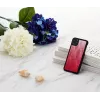 Nutitelefoni ümbris iKins iPhone 11 Pro Max jaoks — roosa järv musta äärisega