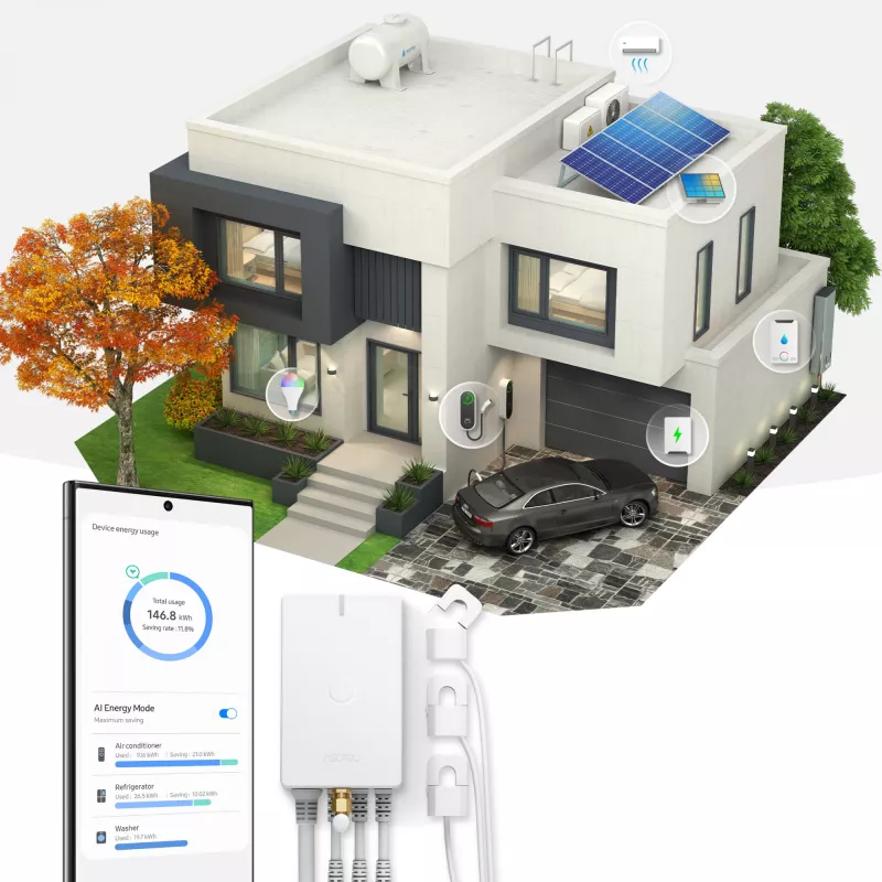 Energiaarvesti AEOTEC AEOEZWA046C3A60 — kolme klemmiga 60A Z-Wave'iga ühe- või kolmefaasiliseks seireks