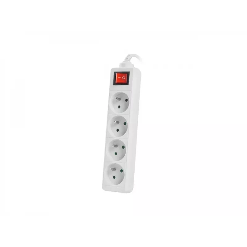 Pikendusjuhe Lanberg PS1-04E-0150-W 1,5 m 4 vahelduvvoolu pistikupesa siseruumidesse valge