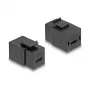 DeLOCK Keystone Moodul USB 2.0 USB-C emane-emane must