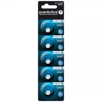 Liitium-nööpelement everActive CR927 3V, 30 mAh, nööp/münt, kõrgus 2,7 mm — pakendis 5 tk