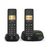 Juhtmeta analoog/DECT telefon Gigaset PURE 100A Duo — 2 toru, valjuhääldi, kõne tuvastus, 1,5-tolline ekraan, must