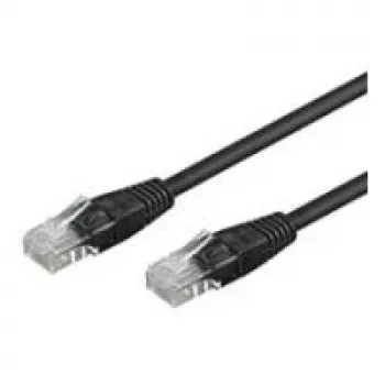 Wentronic Goobay CAT 6 paigakaabel, U/UTP, must, 7,5 m - CCA vasemix (68686)